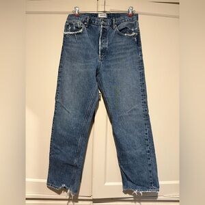 AGOLDE 100% Cotton 90’s Pinch Waist High Rise Straight Jeans